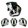 Motorcycle Helmet Full Face Dual Lens Adjustable Vent Breathable Lining Lightweight Motocross Helmet