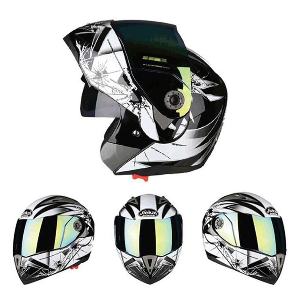 Motorcycle Helmet Full Face Dual Lens Adjustable Vent Breathable Lining Lightweight Motocross Helmet