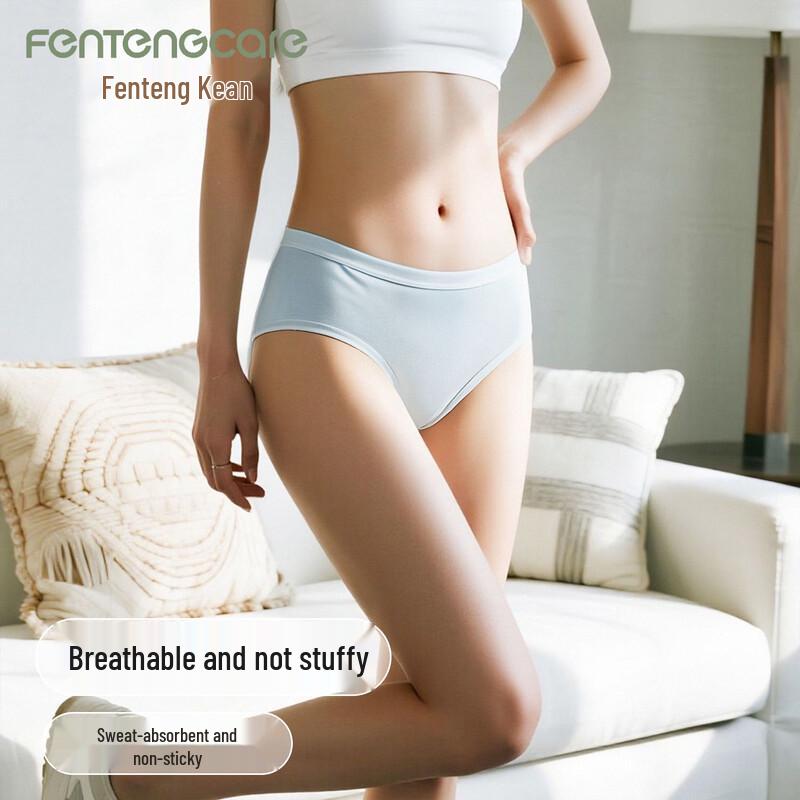 FENTENGCARE Women's 7A Antibacterial Cotton Briefs 6-Pack