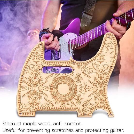 Telecaster Pickguard, Maple Wood Telecaster Control Plate, Guitar Pickguard Suitable for TL Electric Guitar