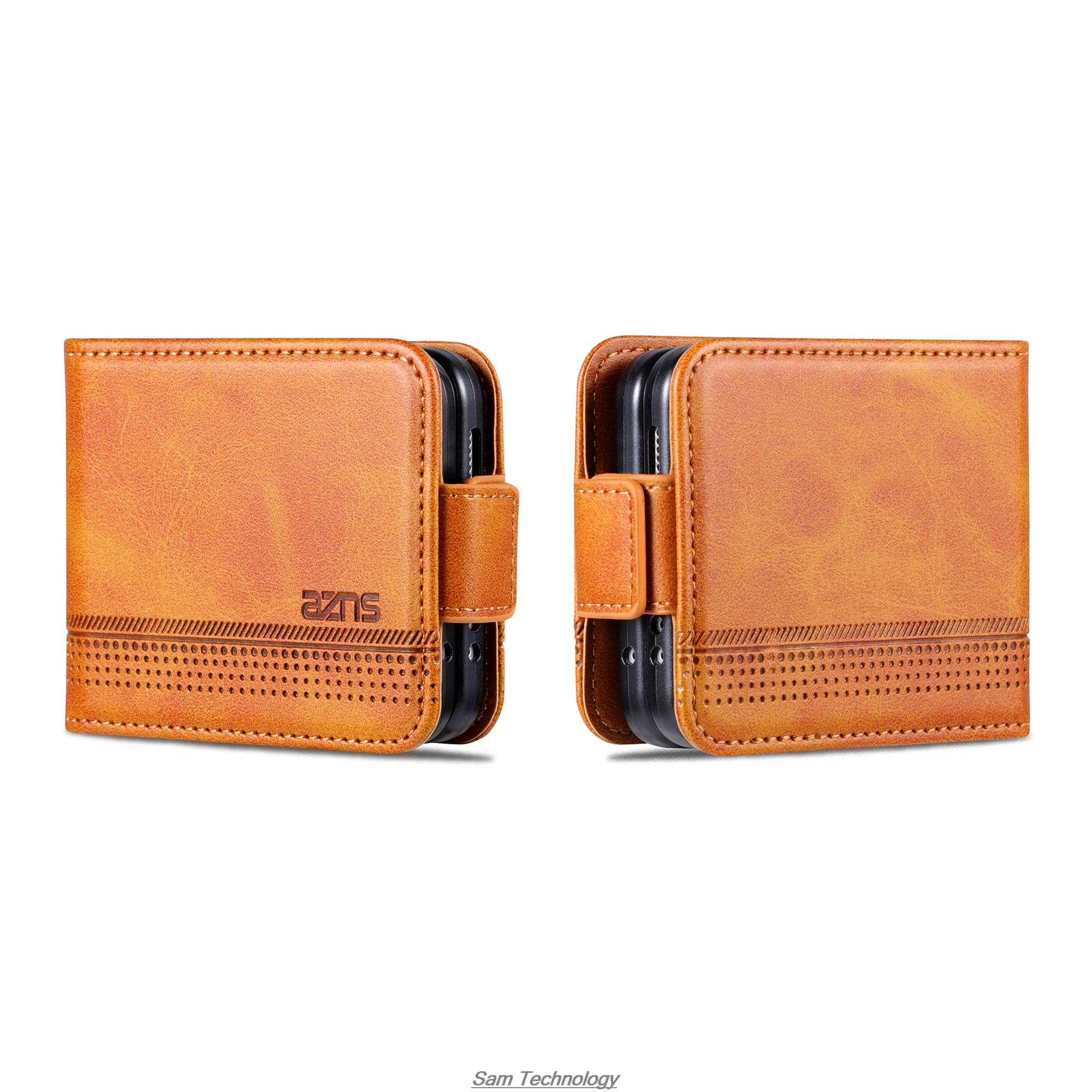 

Роскошный магнитный адсорбционный кожаный чехол для Samsung Galaxy Z Flip 6 / Z Flip6 Flip Cover Защитный чехол Fundas Coque for Galaxy Z Flip 6