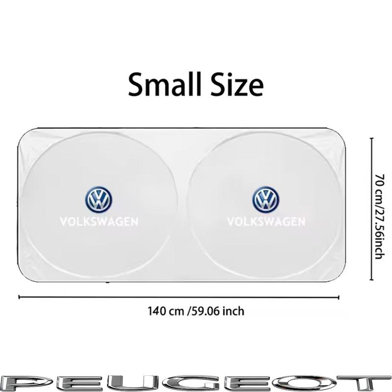 Car Windshield Sun Shade Visor UV Protection Shield For VW GTI Polo Golf Passat Tiguan Arteon Touareg Taigo Caddy Jetta Hub Cap