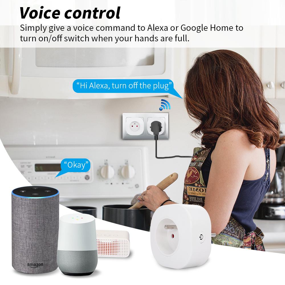 Graffiti 16A WiFi Smart Plug with Alexa Voice Control & Timer