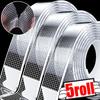 5/1Rolls Extra Strong Nano Double-Sided Tape Clear Removable Waterproof Adhesive Grid Strip for Home Kitchen Bathroom Storage