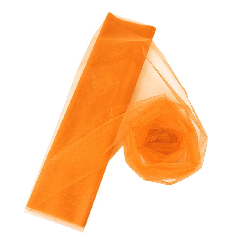 5/10M Organza Roll Fabric Sheer Crystal Tulle Roll Wedding Birthday Party Backdrop Decoration DIY Yarn Chair Sashes Baby Shower
