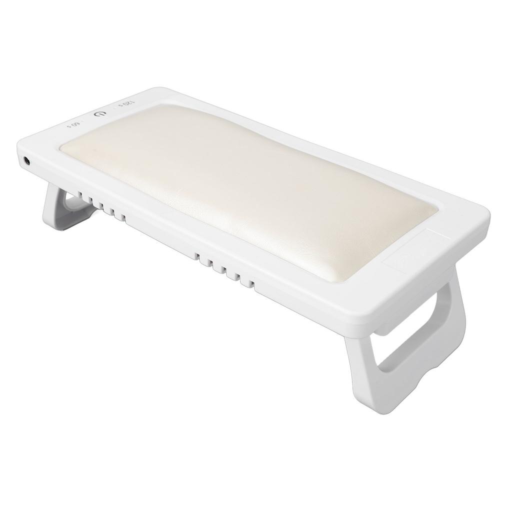 Foldable Nail Gel Dryer 27pcs Light Chips 2 Timing PU Leather Hand Pillow Nail Polish Curing Lamp White