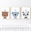 Cute Cartoon Animal Bear Panda Wall Art Canvas Painting Nursery Posters And Prints Wall Pictures Baby Kids Room Décor No Frame