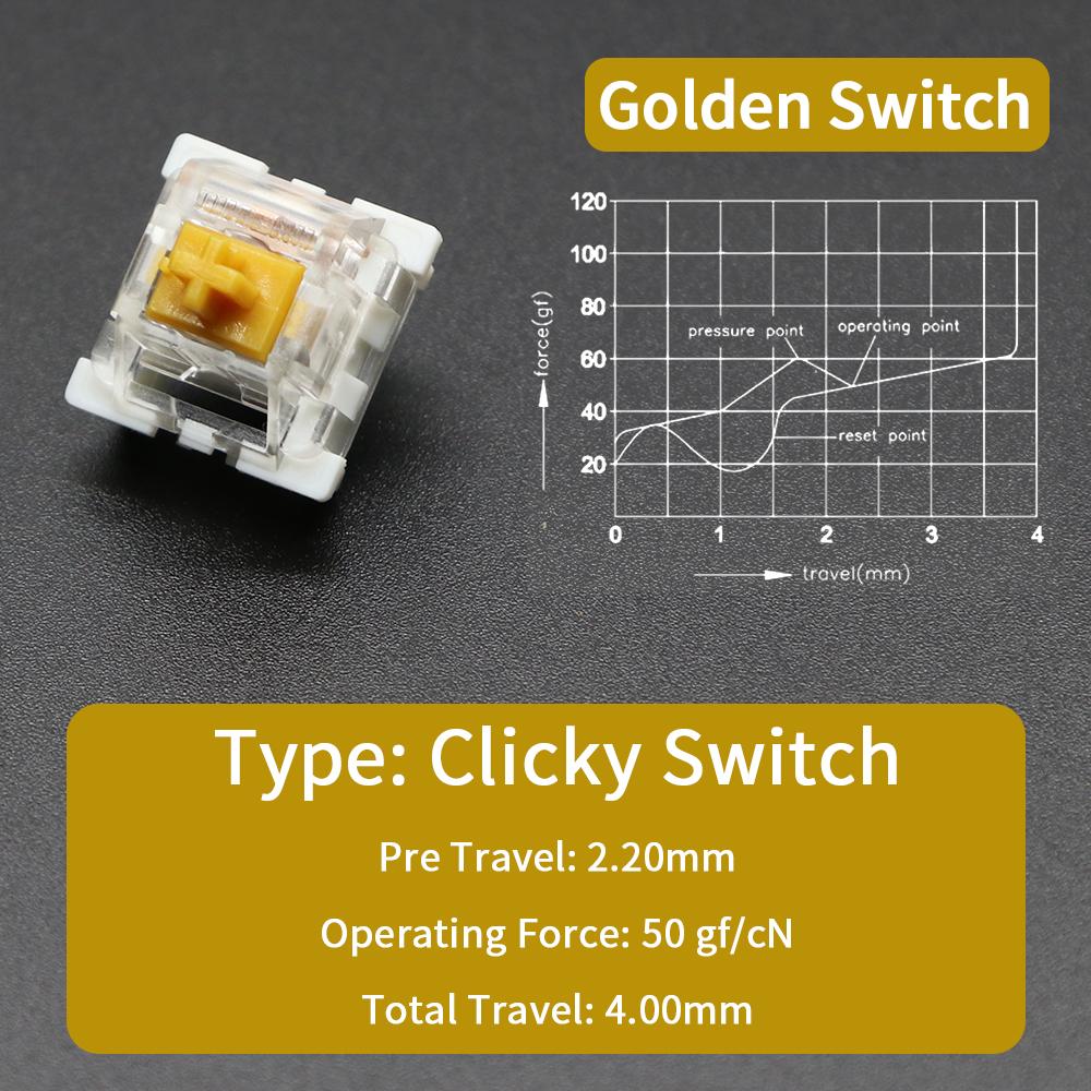 Interruptor Outemu para Teclado 3 Pines Lineales Táctiles Clicky Silenciosos para Teclados Mecánicos Gris Blanco Rojo Azul Interruptor Gaming Interruptores Pulsadores