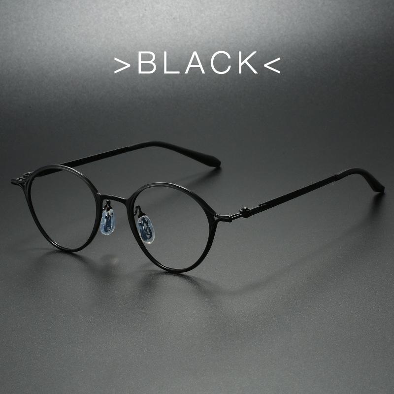 Japanese literary and artistic small round frame glasses frame men s fashion trend ultra-light matching degree metal myopia glasses frame women