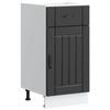 VidaXL Kitchen Cabinet Lucca Black Engineered Wood, Sink Unit, Kitchen Cabinet with Drawer, Kitchen Cabinet At 853708