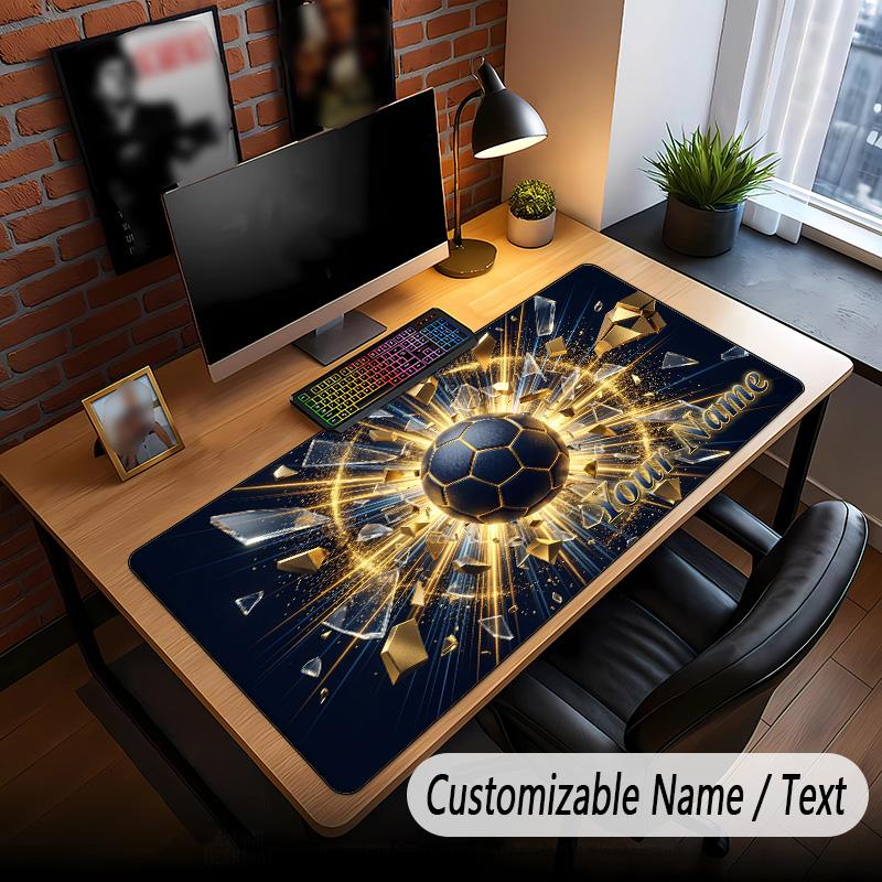 Προσαρμοσμένο Mouse Pad με Θέμα Ποδοσφαίρου, Εξατομικευμένο με Όνομα, Προσαρμοσμένο Χαλάκι Γραφείου για Γραφείο, Διακόσμηση Σπιτιού