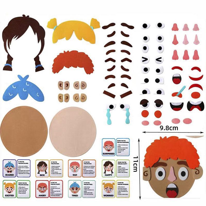 Kids Montessori Facial Expression Game Funny Face Change Toys Preschool Children Learning Educational Toys For Kids