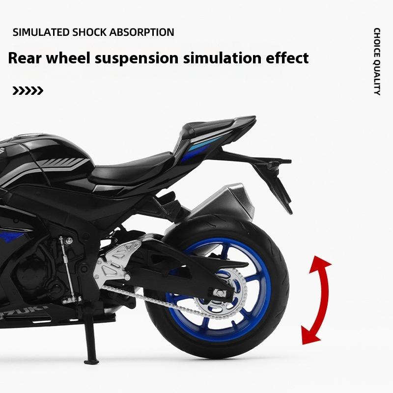 1/12 Scale Suzuki GSX-R1000 Motorcycle Toys Alloy Diecast Model Collect Hobby Model Ornaments Gift for Friend Boys Kids Toys