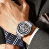 Hollowed Out Men's Fully Automatic Mechanical Watch Stainless Steel Men's Fashionable Waterproof Luminous Trendy Watch