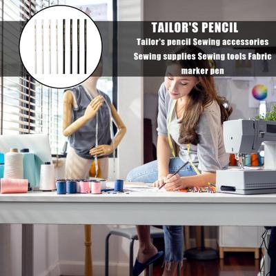 8PCS Sewing Mark Pencil Fabric Chalk Pencil Tailor Pencil Colored Fabric Pencil for Sewing Dressmaking Quilting Clothing