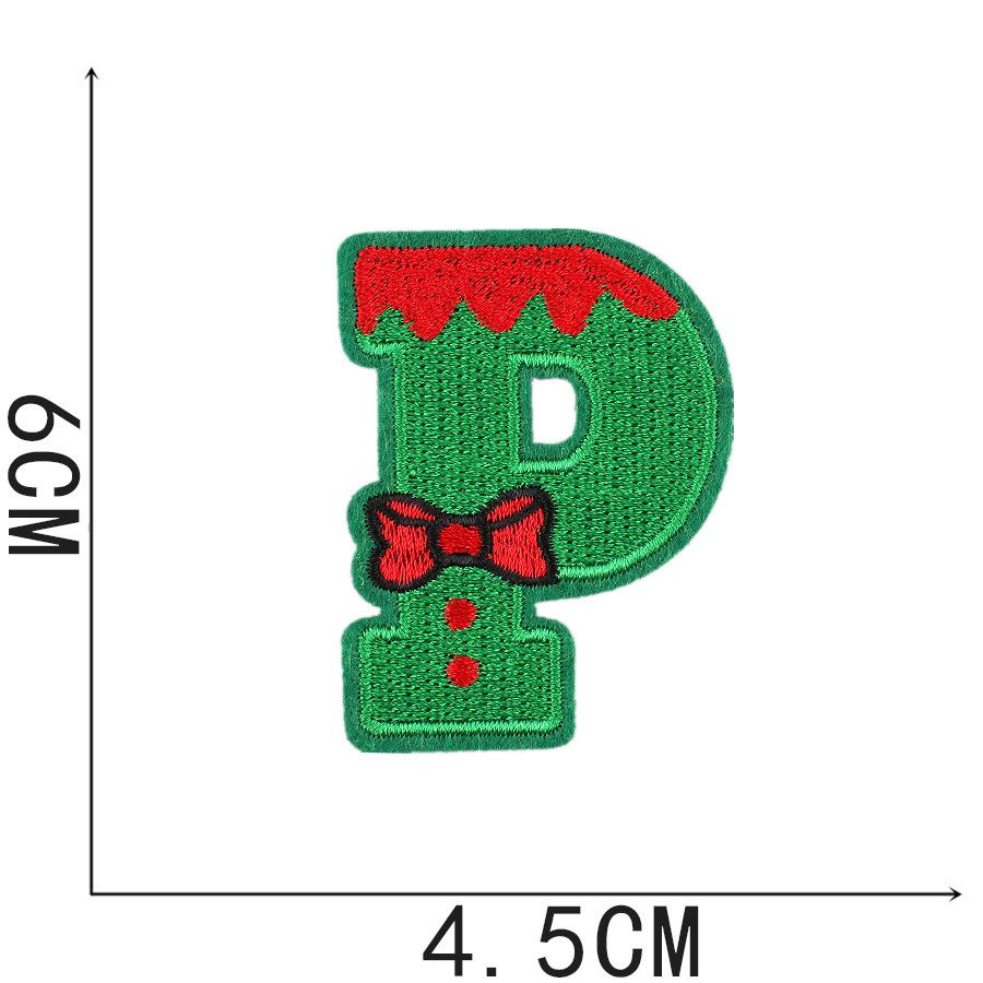 New Christmas Letter Embroidery Cloth Sticker Christmas Tree Towel Embroidery Patch Sticker Snowman Snowflake Computer Embroidery Chapter Boy