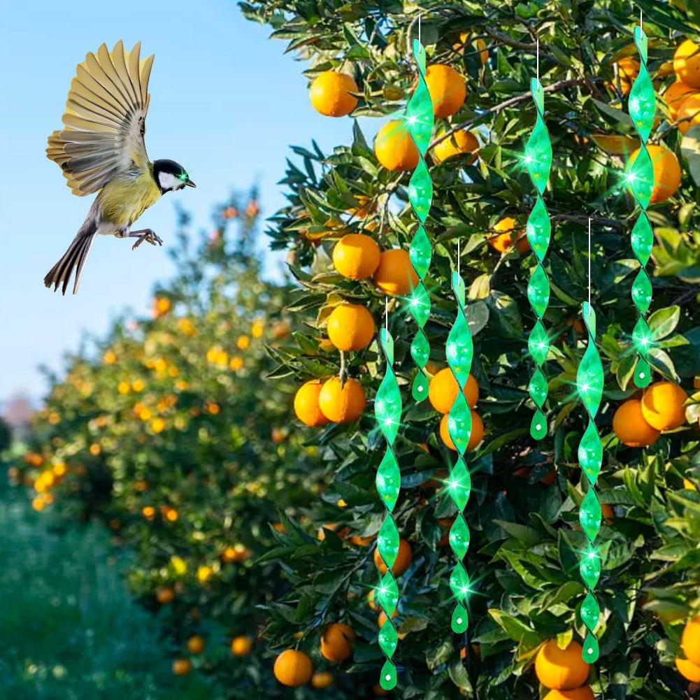 12Pcs Spiral Deterrent Device Waterproof 30CM Wind Rotating Rod Wear Resist Bird-Repelling Stick for Home Yard Patio Decoration