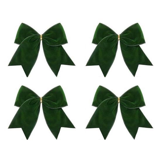 4/12ks Velká vánoční sametová mašle dekorace Vintage jednobarevná závěsná mašle ozdoba Vnitřní Venkovní Vánoční svátky Párty Látková mašle Věnec Strom Dekorace