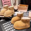 European Station 2025 Winter New Kapibara Frosted Leather Thickened Snow Cotton Boots Bread Shoes Small Women's Shoes