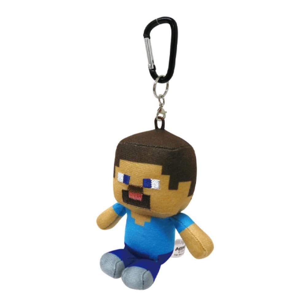 K Company Minecraft Steve Mascot with Carabiner, MCT-KM-ST, H8 X W4 X D5.4cm