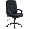 Executive Chair with Double-Layer Padding, Fabric Office Chair, Height-Adjustable, with Armrests, Black