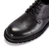 British Retro Men's Handmade Leather Shoes with Distressed Big Toe Cap and Thick Sole