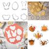 Thanksgiving and Cat-Shaped Cookie Cutter Stainless Steel Biscuit Molds for Baking Pastry Fondant Cake Decoration Kitchen Tools