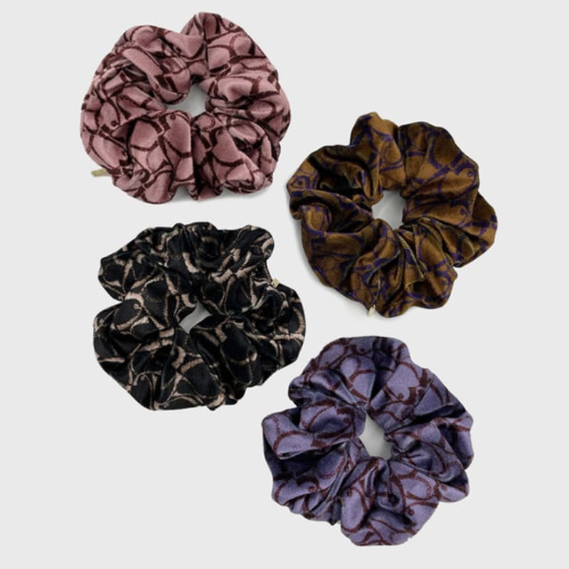 Jean Paul Clarisse Velvet Pattern Scrunchie LFPT0732 (Small)