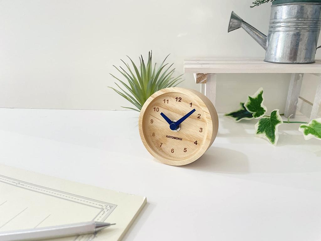 KATOMOKU Mini Clock Ash Limited Edition Navy Table Clock km-125NV 85mm