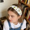Hairband Flower Printed Knotted Cloth Wide Hairbands Non Head Band Fashion Slip Hair Accessories for Women