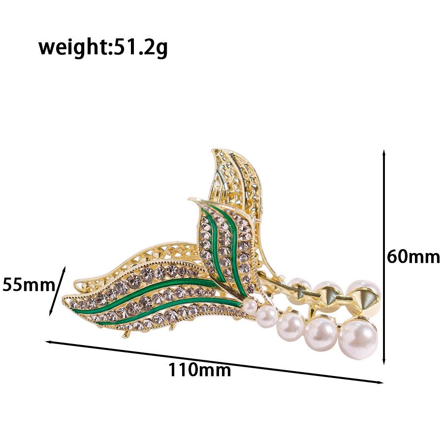 Korean Pearl Fishtail Mermaid Hair Clip - Elegant Princess Style, Large & Niche Design