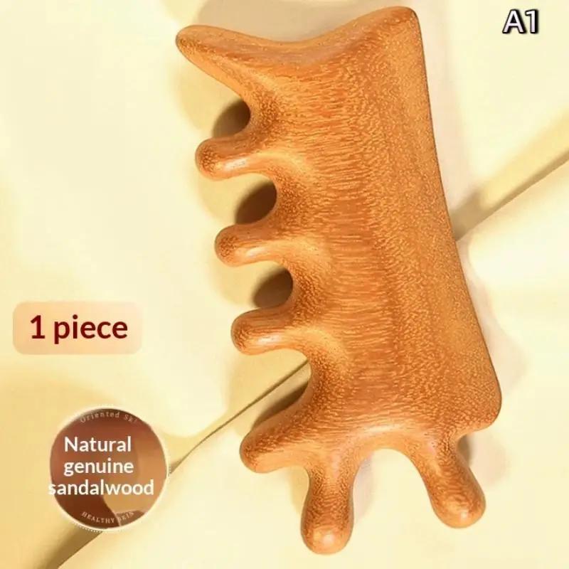 1PCS Year Of The Horse Sandalwood Massage Wood Massager Comb Scalp Head Oil Massager Scalp Hair Comb Tools Chinese New Year Gift
