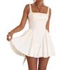 2024 Summer Women's Backless Bow Suspender Dress - European and American Design