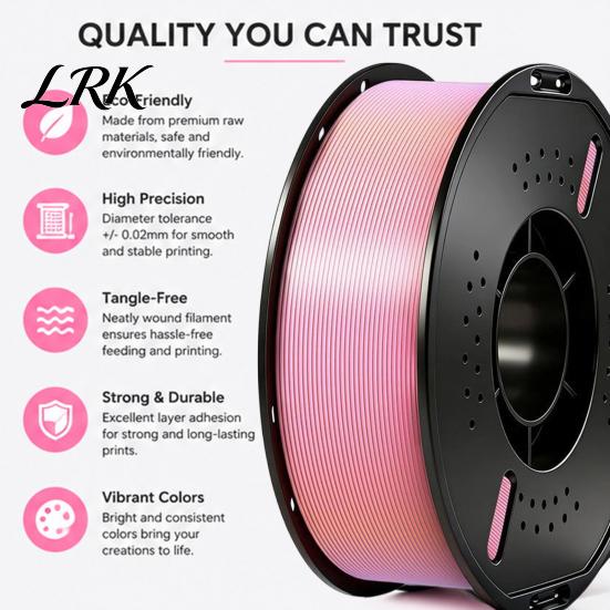 High Toughness Filament Rainbow Gradient Candy Color PLA Filament, Dimensional Accuracy +/-0.02mm, 1Kg Roll Spool 3D Printer 1.75mm for Most
