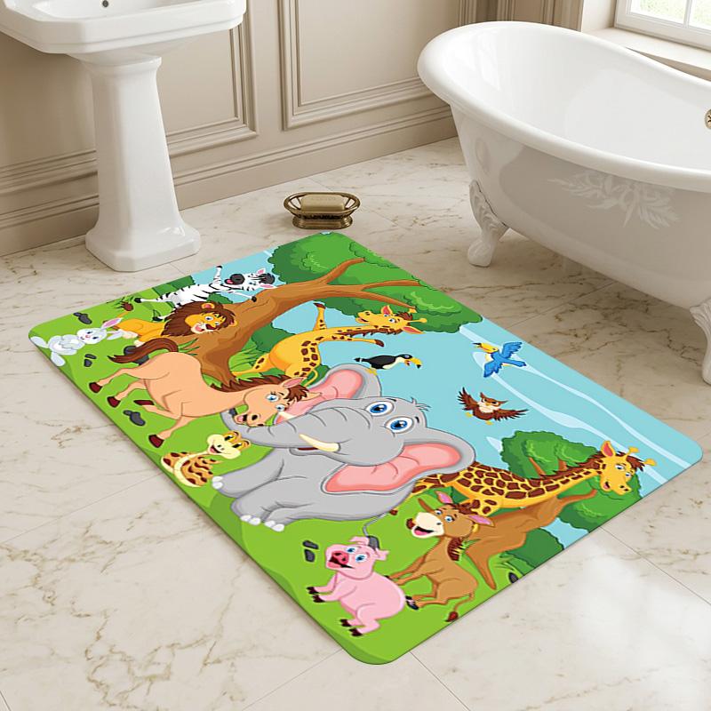 Animal World Living Room Nonslip Area Rug Soft Carpet For Bedroom Game Playroom Sofa Office Home Decor Doormat Christmas Gift C9301710
