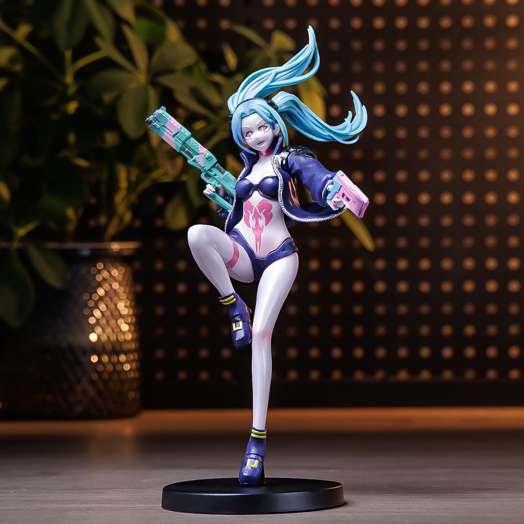Cyber Supporting Actress Battle Rebecca 2077 Model Statue Anime Peripherals Ornament Figure Car Ornament Valentine's Day Gift Sm