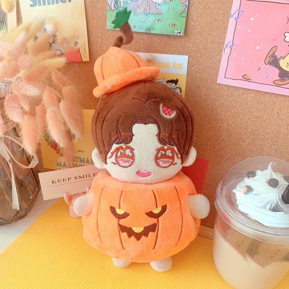 Rochie Păpușă de Bumbac Set Haine Dovleac Portocaliu Haine de Pluș pentru Păpuși Accesorii pentru Păpuși