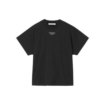 SS22 Letter Round Neck Pullover Short Sleeve T-Shirt Women Tops Black J20J218708BEH