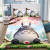 Set Copripiumino Kawaii Coperta Cuscini Giappone Anime Il Mio Vicino Set Biancheria da Letto Matrimoniale King Completo Copripiumino