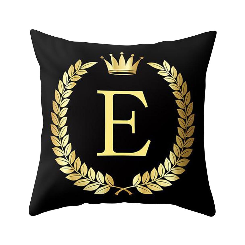 Cover Black And Gold Letter Case Sofa Cushion Cover Home Decor