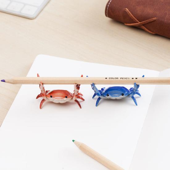 Animal Design Single Pen Holder High Stability Plastic Weightlifting Crab Pen Holder for Office