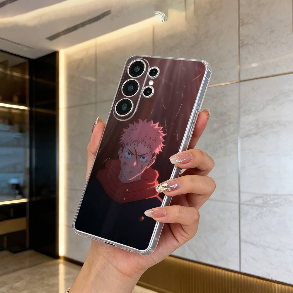 Anime main characters-Yuji Itadori Clear Phone Case for Samsung S25, S24, S21, S22, S23, S30, Ultra, S20, Plus, FE, Lite
