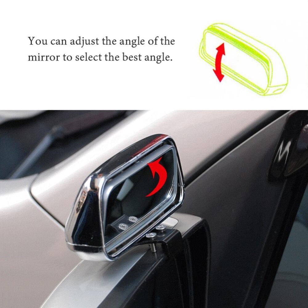 2Pcs Auto Spiegel Toter Winkel Spiegel Einstellbar Flache Weitwinkel Platz Seite Blindspot Rück Parkplatz Spiegel Auto