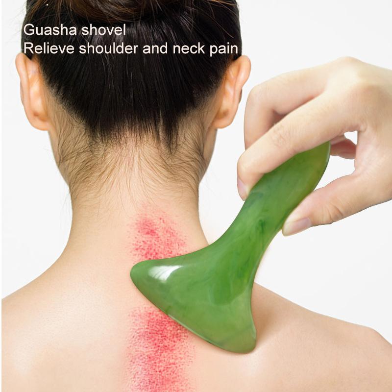 Resin Massager Scraping Arc Shovel Cervical Plate For Shoulder Leg Back Face Neck Skin Lifting Wrinkle Remover Beauty Care