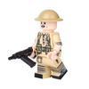 World War II British North African Soldier Doll Military Weapons Accessory Building Block Toy