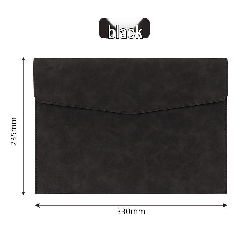 A4 Leather Document File Folder with Custom Logo for Business Receipts and Storage