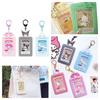 Cute Pvc Cartoon Keychain Holder With Photo Slot And Coin Pocket