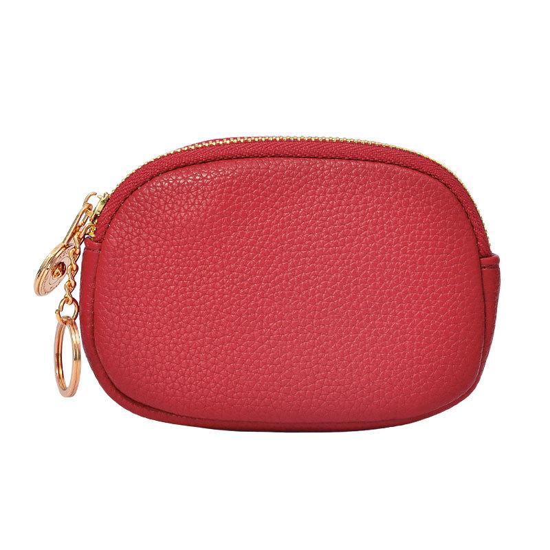 

Earphone Bag Pendant Bag Mini Simple Change Bag Storage Small Square Bag Key, Buckle Change красный