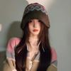 Retro Jacquard Knitted Bucket Hat Autumn Winter Korean Warm Casual Basin Hat For Women