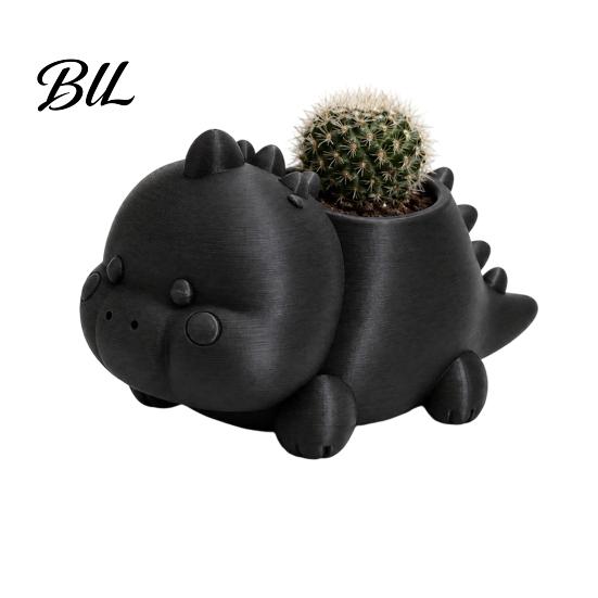 Dinosaur Succulents Planter 3D Printed Shaped Pot, Cute for Small Cactus Pot Mini Plants, Decorative Desktop Flower Unique Gardening Gift